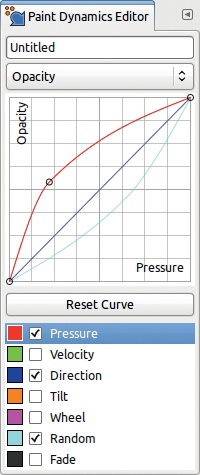 The Paint Dynamics Editor, Opacity tab