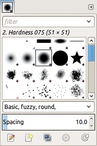 Using tags (the Brushes dialog)