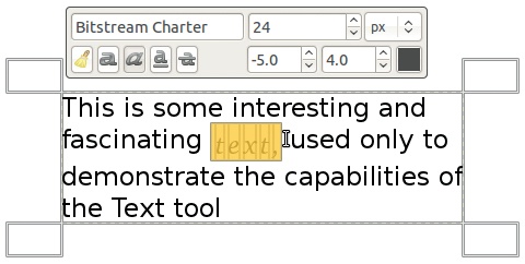 Changing some text characteristics