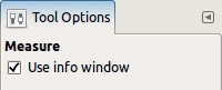 The Measure tool option