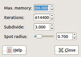 The IFS Fractal dialog, Render options