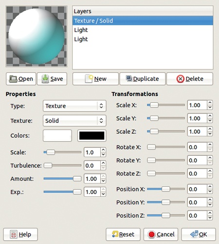 The Sphere Designer dialog