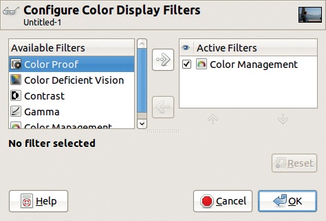 The Configure Color Display Filters dialog