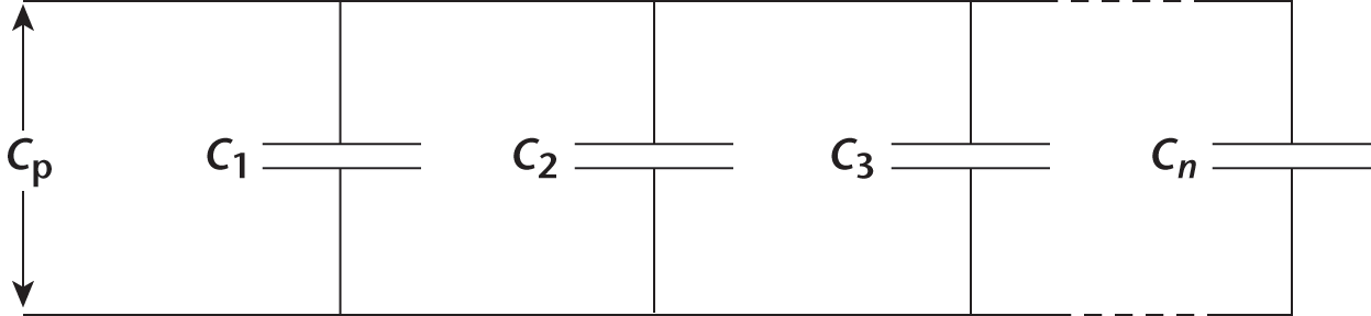 four capacitors in parallel