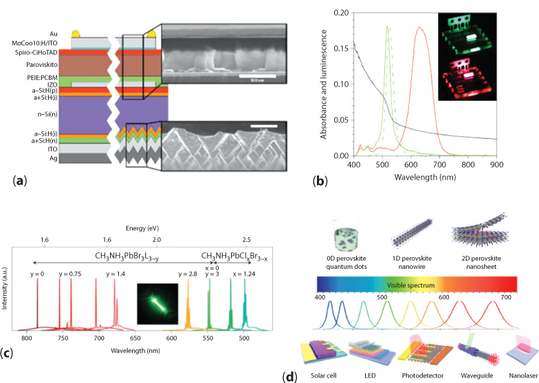 Figure shows monolithic tandem solar cell based on PSC and Silicon Heterojunction.