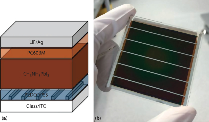 Figure shows device structure of parallel-connected solar modules.