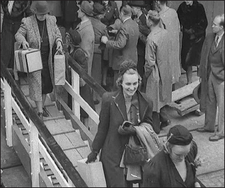 Survivors boarding the Orizaba in Glasgow