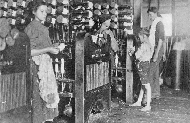 EIGHT YEARS OLD AND "TIRED OF WORKING." Boy in Southern cotton mill who has been employed "two summers and a winter before that."