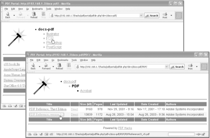 Our collection portals reporting PDF information to the reader