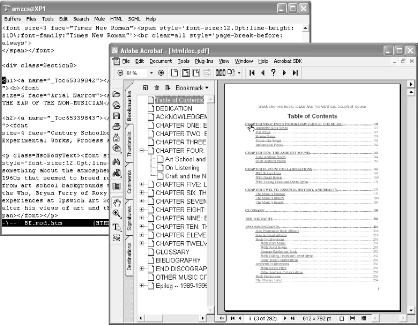 Using HTMLDOC to create bookmarks and TOC pages from your HTML headings, and to convert hyperlinks into live PDF links