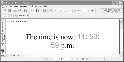 time.pdf in Adobe Reader 6.0