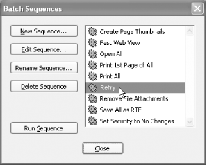 Your new batch sequence appearing in the list