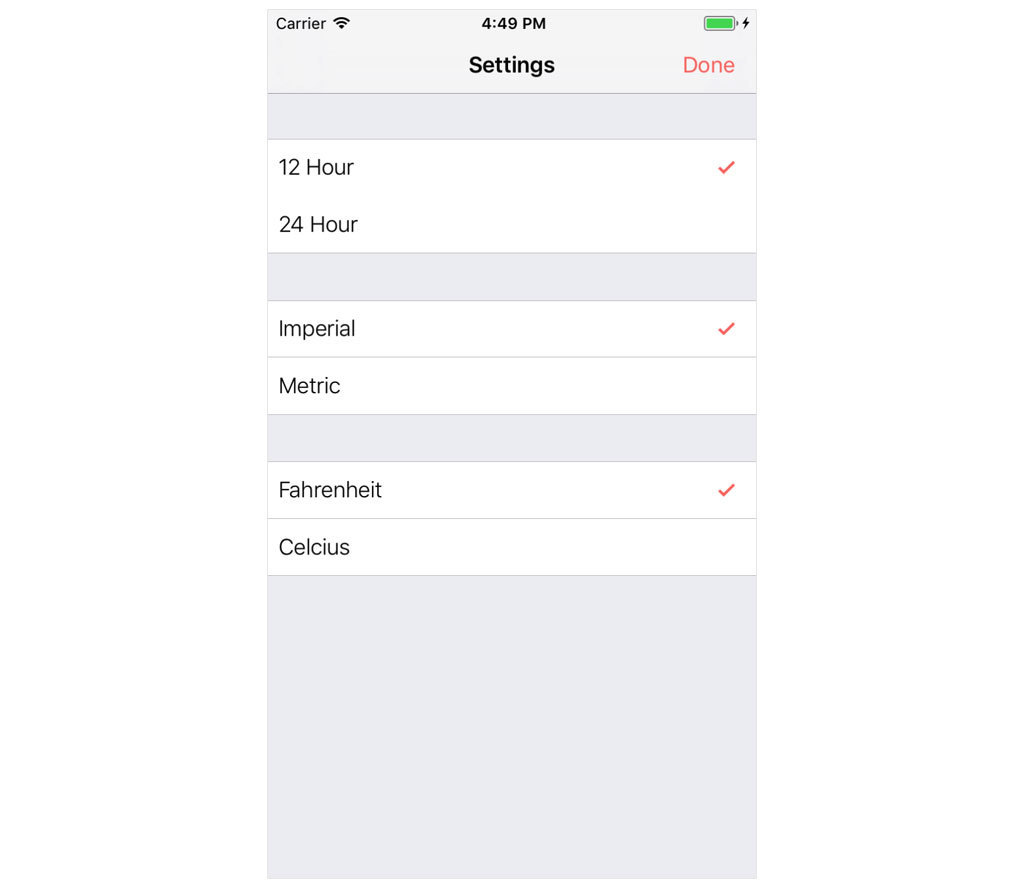 Managing the Application's Settings