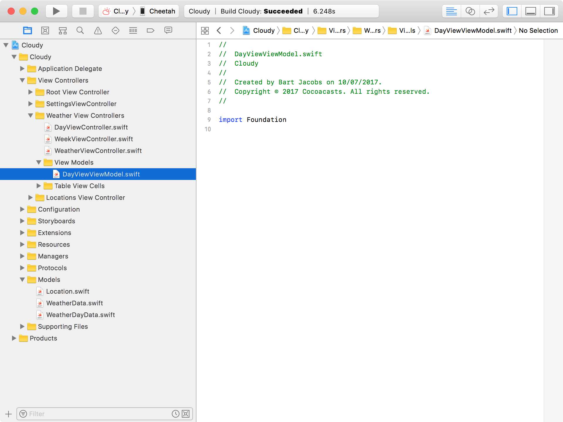 Creating the Day View View Model