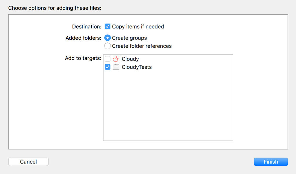 Adding Stub Data to CloudyTests Target