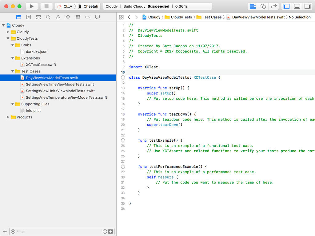 Creating DayViewViewModelTests.swift