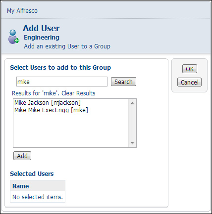 Adding users to a group