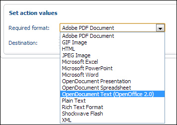 Converting Microsoft Office documents to ODF