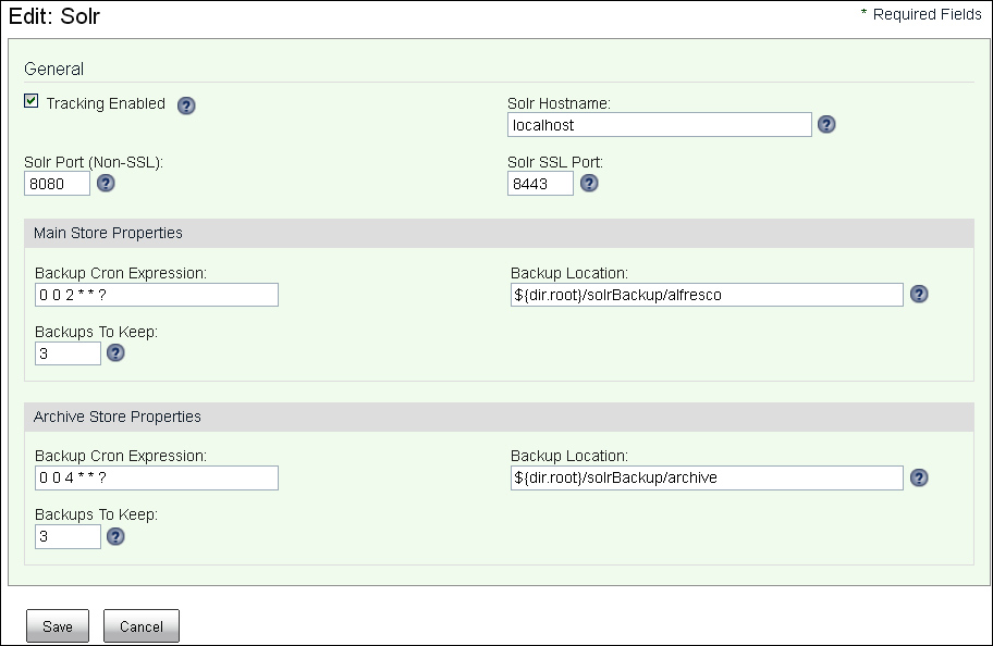 The Solr search service