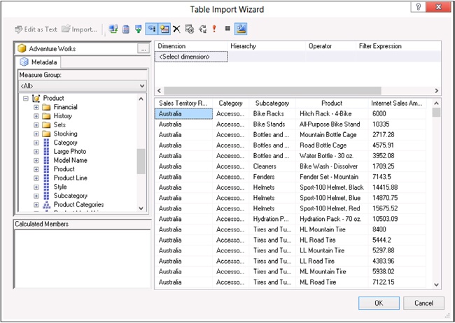 The MDX editor is a powerful tool to build MDX queries graphically.