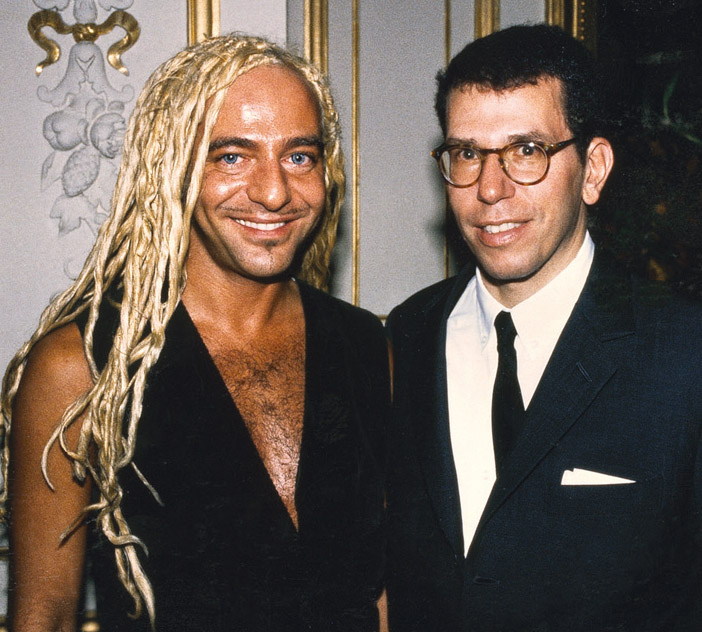 John Galliano and Jonathan Newhouse at the party JN and Ronnie Cooke Newhouse gave for NC’s 10th anniversary at Condé Nast, Claridge’s, 2001.