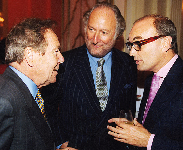 With Lord Snowdon and Ed Victor, NC’s then literary agent. Victor accused NC of making ‘a pact with the devil’ to gain 25 hours out of every 24-hour day.