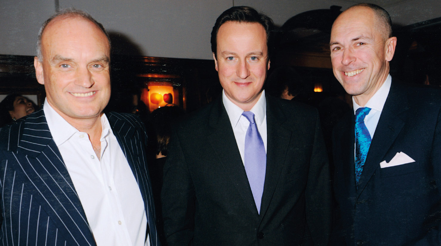 NC, David Cameron, GQ Editor Dylan Jones, at a GQ cocktail party, Brown’s hotel, Mayfair.