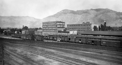 By 1920, the huge Scowcroft & Sons warehouse was the centerpiece of the largest dry goods and clothing wholesaler between St. Louis and San Francisco. COURTESY SPECIAL COLLECTIONS DEPARTMENT, STEWART LIBRARY, WEBER STATE UNIVERSITY