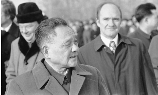 With Chairman Deng Xiaoping at the Peking Capital Airport (December 5, 1975)