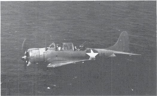 A fine study of a VS-72 SBD Dauntless (BuNo. 03341), 24 Aug. 1942.
