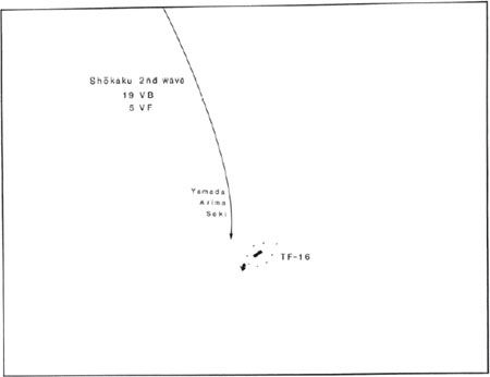 The Shōkaku carrier bombers assault TF-16, 1015.