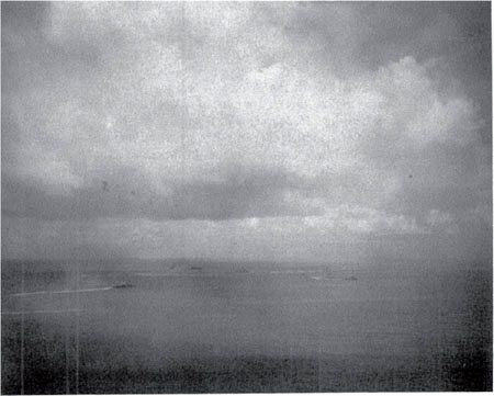 Commander Rodee’s TBF captures TF-16 under attack by Junyō carrier bombers.