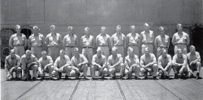 VS-10, 23 Oct. 1942. Top row (l to r): Burnett, Ramsay, Carmody, Ward, Strong, Miller, Mohr, Finrow, Irvine, Ervin, Waters.