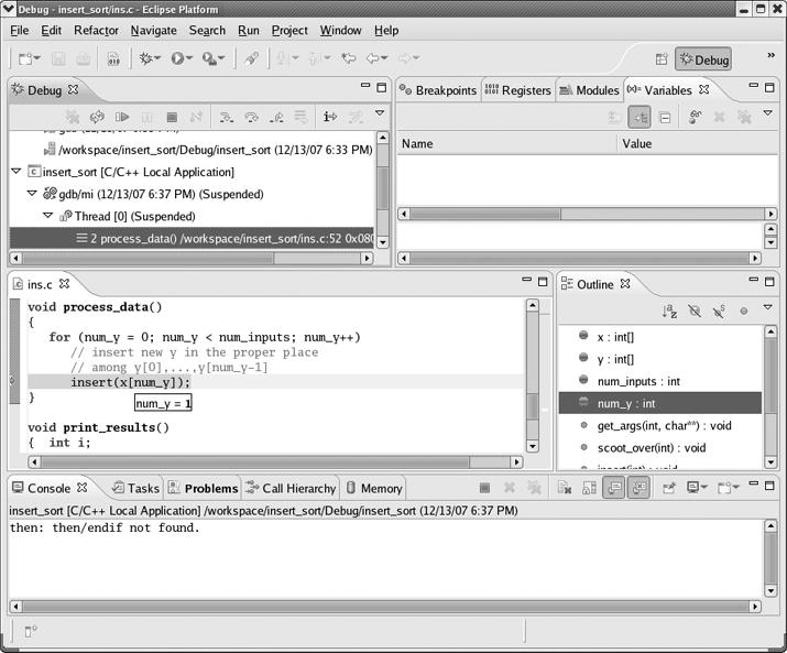 Inspecting a variable in Eclipse