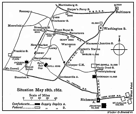 Map of the Situation on May 18th, 1862.