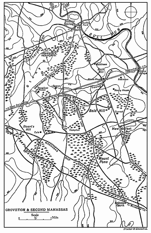 Map of Groveton and Second Manassas