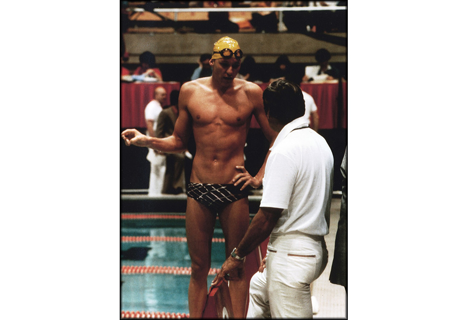 1980 NCAA Swimming Championships with Ron, Harvard University, Cambridge, Massachusetts; Photo courtesy of ASU teammate Sam Jones