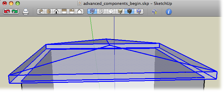 Use the X-ray view to double-check your selection before making a group or component. Make sure that all the edges you want in your group are highlighted and also that you don't catch any unwanted edges in the selection.