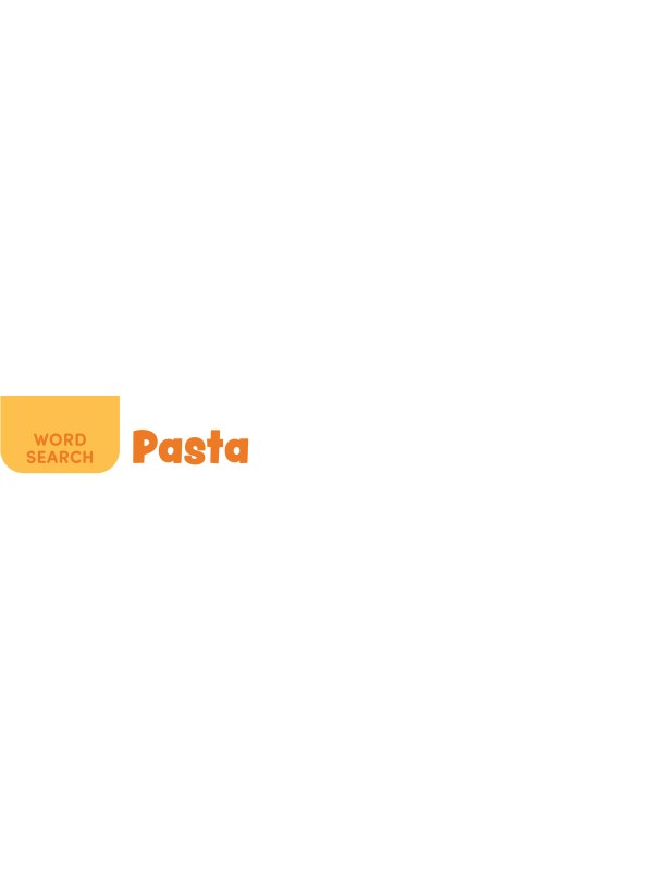 WORD SEARCH: Pasta