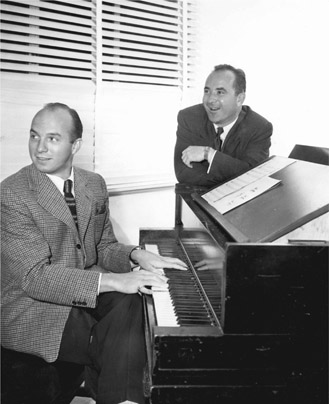 FIGURE 11.1 Jimmy Van Heusen (seated) and Johnny Burke. Courtesy of Photofest.