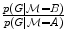 $\frac{p(G|\mathcal{M}=B)}{p(G|\mathcal{M}=A)}$