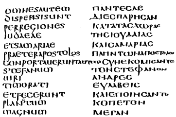 FROM THE GRÆCO-LATIN COPY OF THE ACTS, PROBABLY USED BY BEDE