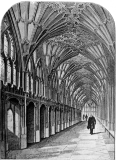 PLATE XIII THE CLOISTERS, GLOUCESTER, SHEWING CARRELLS