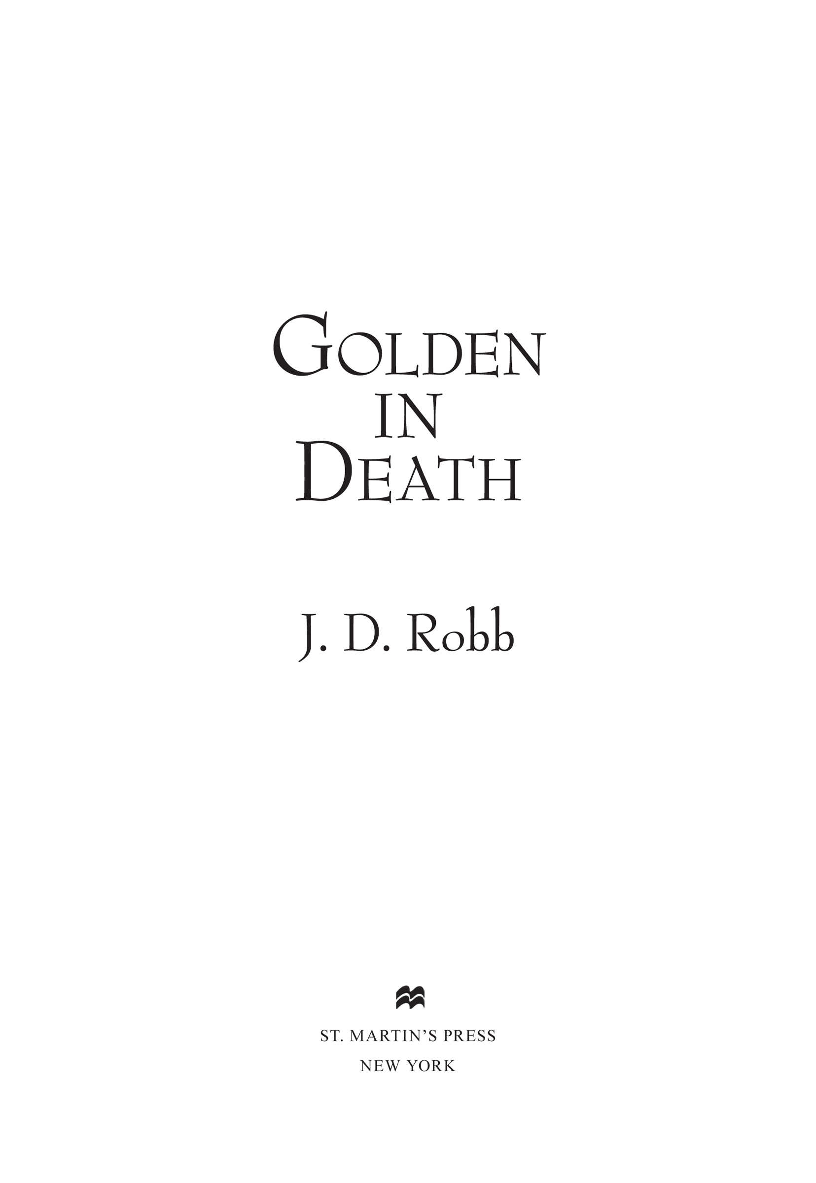 Golden in Death by Nora Roberts