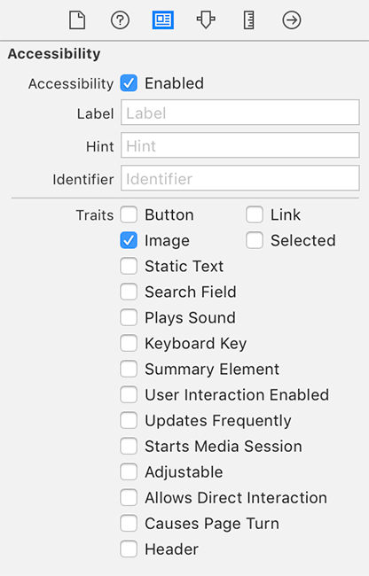 Updating the accessibility options