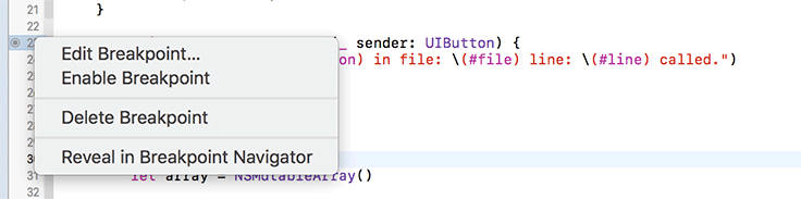 Modifying a breakpoint