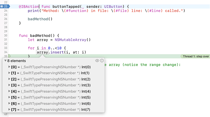 Examining the value of a variable