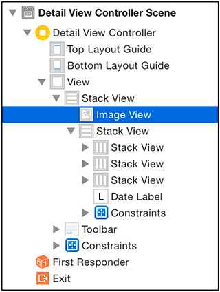 Moving the image view to the outer stack view