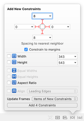 Stack view constraints