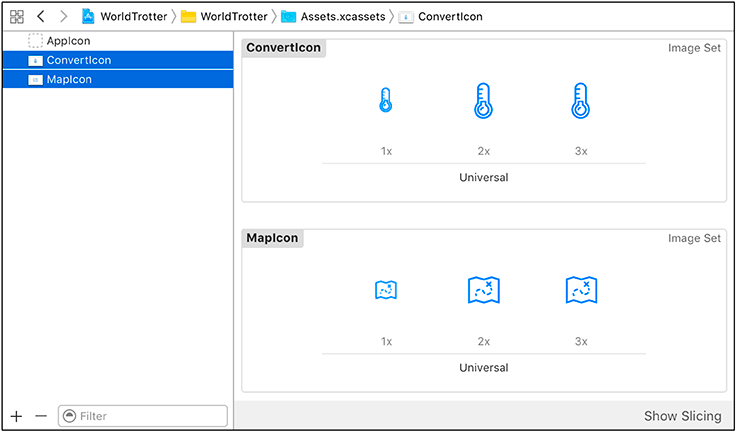 Adding images to the Asset Catalog